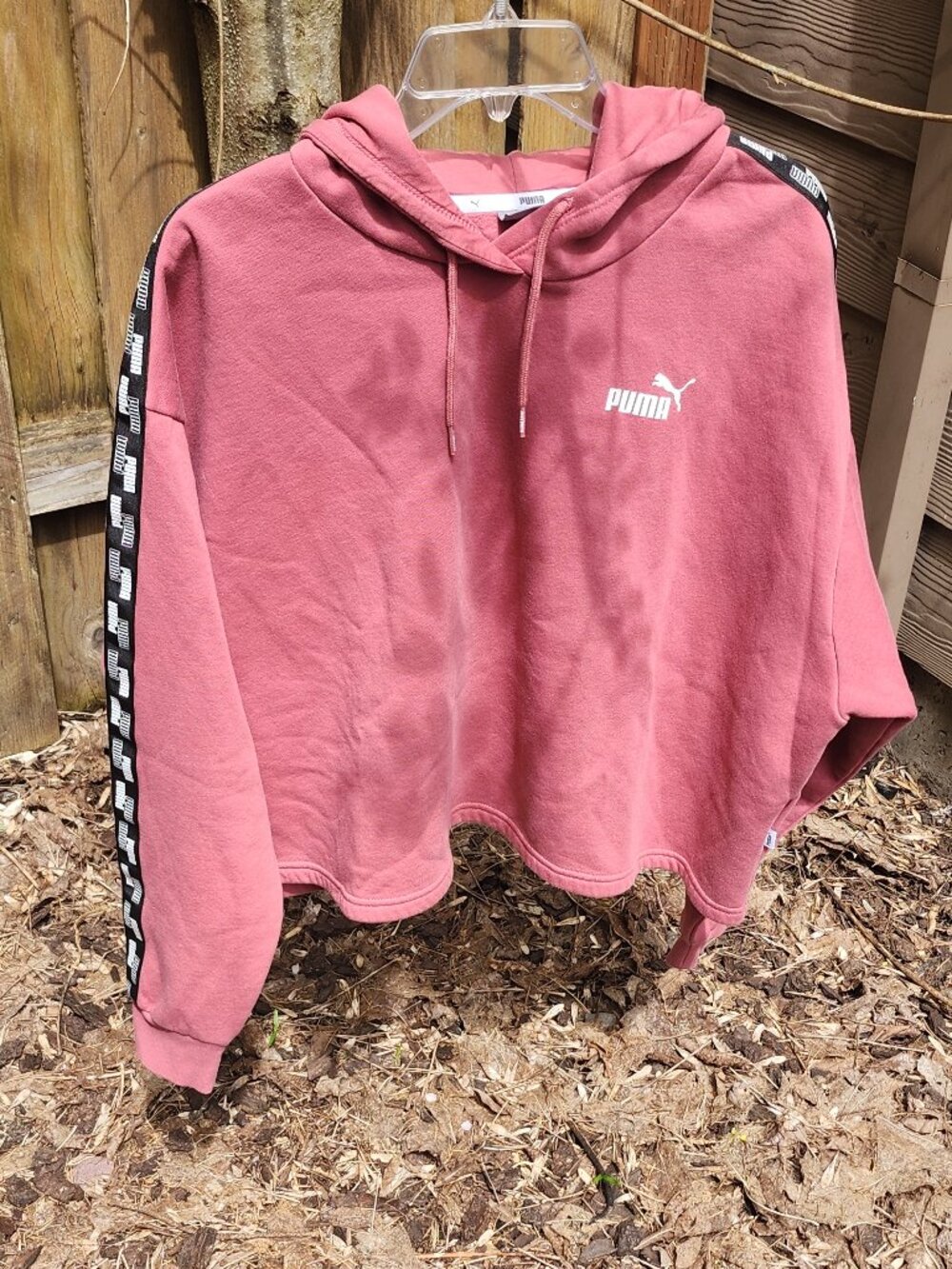 *NWOT* Women's cropped XXL Puma Mauve pullover hoodie sweatshirt